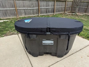 Insulated HARD Stock Tank Cover Ice Water Therapy Hot Tub Cover Waterproof - Picture 1 of 8