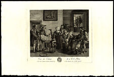 Antique Print-PAINTING-ACROBATICS-TAVERN-DRINKING-DOG-Le Brun-Metsys-Guyard-1792