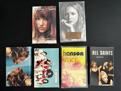 Cassette Tape Lot x6 Britney Spears Spice Girls Hanson All Saints Madonna Jewel — 第 1/3 张图片