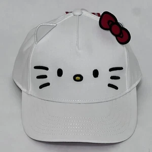 Hello Kitty 3D Face Cap Hat Snapback Embroidered Red White Women One Size - Picture 1 of 8