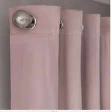 Save 40% Habitat Matte Velvet Eyelet Curtains - Blush Pink - 117cm x 137cm