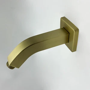 Square Shower Arm Flange 1/2 NPT Tapered Threads Rain Shower Head Arm Wall Mount - Picture 1 of 10