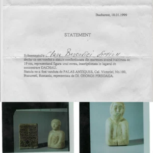 Gedrucktes Statement mit 2 Fotos Holocaust Kunst DACHAU KONZENTRATIONSLAGER Judaica - Bild 1 von 6