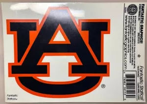 AUBURN TIGERS AU Logo Vinyl Static Cling Decal 8" Auburn University Decal - Picture 1 of 1
