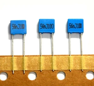 50 EPCOS Metallized Polyester MKT Boxed Capacitor 0.056uF 56n 100V J ±5% B32529C - Picture 1 of 5