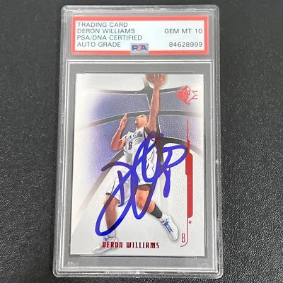 2008-09 Upper Deck SP #70 Deron Williams Signed Card AUTO 10 PSA Slabbed Jazz - Image 1 of 2