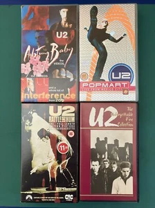U2 UK PAL VHS COLLECTION Unforgettable Fire/Rattle & Hum/Popmart/Achtung Baby VG - Picture 1 of 18