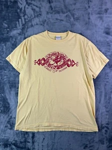 Vintage Lucky Brand T-Shirt L Yellow Retro Graphic Tee Made in USA Snake Eagle - Picture 1 of 10