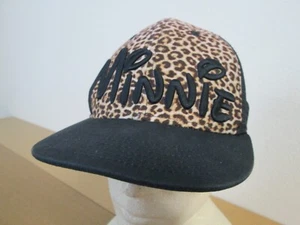 VTG Minnie Mouse Trucker Hat Snap Back Brown Black Leopard Cheetah Print Disney - Picture 1 of 8
