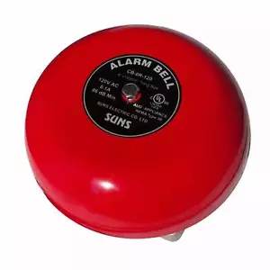 Campana de alarma roja SUNS CB-6R-120 120 V 6 pulgadas 120 voltios CA (6" en 120 VAC) - Imagen 1 de 1