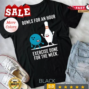 Funny Bowling Gift For Men Women Or Lazy People T-Shirt Unisex T-shirt - Picture 1 of 14