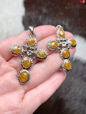 Colgante Cruz para Hacer Joyería Marrón Set 3 Marrón Tono Brillo 1.5" Foto 1 de 4