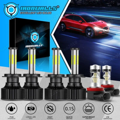 For Mercedes-Benz E350 B200 2008-2011 6-side LED Headlight Hi-Lo Fog Light 6000K - Image 1 of 4