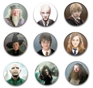 INSIGNIAS DE BOTÓN 25mm 1" x9 HARRY POTTER - Imagen 1 de 1
