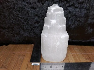 Tour naturelle en SELENITE (gypse fibreux) 10 cm - lithotherapie reiki maroc - Picture 1 of 4