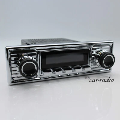 Retrosound Motor-1DAB Chrome Design DAB+ Retro Autoradio AUX-IN MP3 DAB Oldtimer - Bild 1 von 4