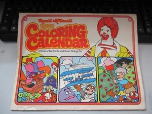 rarissimo ed introvabile RONALD MC DONALD COLORING CALENDAR 1980 - Imagen 1 de 15