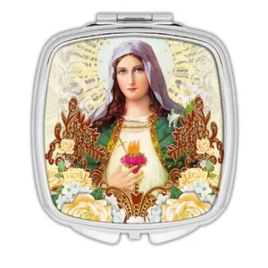 Gift Compact Mirror : Immaculate Heart of Mary Catholic Religious Virgin Saint - Picture 1 of 3