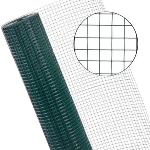 Volierendraht 4eck Voliere 1x25 m Käfig 19x19 Maschendrahtzaun Gartenzaun Grün - Bild 1 von 3