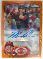 2023 Topps Chrome Update Autograph Orange Wave Refractor Matt McLain
