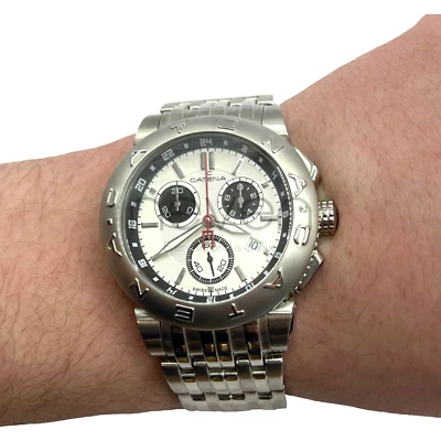 CATENA - SWISS MADE - STAINLESS STEEL BRACELET - 10 ATM - CHRONOGRAPH -  Ø44MM - Image 1 of 4