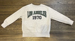 Zara Kids Los Angeles Varsity Sweatshirt Boys Size 7 Grey - Picture 1 of 4