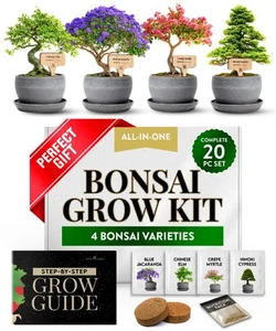 Bonsai Tree Kit – Grow 4 Bonsai Types Indoors with Complete Starter Kit Inclu... - Picture 1 of 8