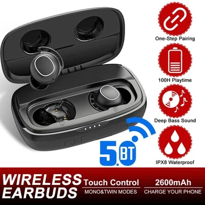 Mpow Bluetooth 5.0 Earbuds Headset Wireless Headphones Earphone Waterproof Mic - Image 1 of 4