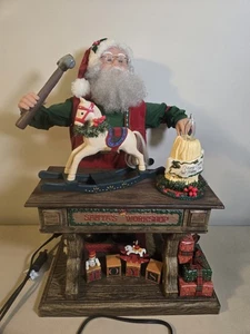 Holiday Creations 1993 20" música animada Santa Old Toy Maker Workshop Works - Imagen 1 de 17