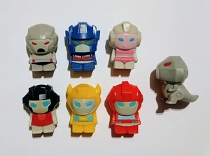 TRANSFORMERS ROBOTS RUBBER FIGURINES SET HASBRO GERMANY MINIATURES COLLECTIBLES - Picture 1 of 1