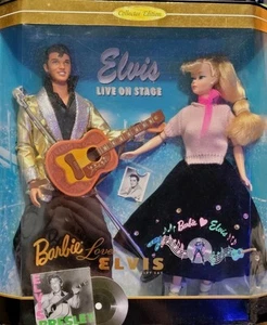Barbie Loves Elvis Collector Edition Gift Set Dolls 1996 Mattel - Picture 1 of 6