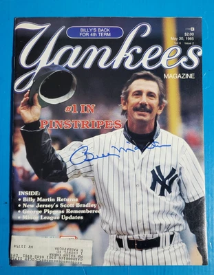 REVISTA FIRMADA BILLY MARTIN YANKEES 30 DE MAYO 1985 Foto 1 de 3