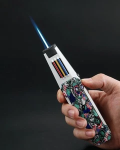 Jet Flame Torch Lighter Butane Refillable, Windproof Solar Beam Lighter with ... - Picture 1 of 6