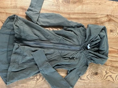 Prairie Underground Long Cloak Hoodie Olive Full Zip Boho Goth Womens Size Small - Image 1 of 4