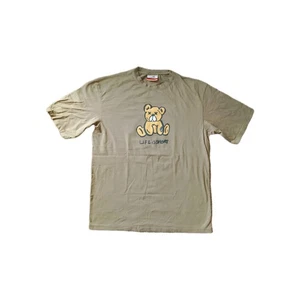 Vintage ellesse Bear life is short Tshirt Size Large - Picture 1 of 7