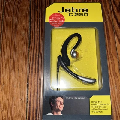 New Old Stock Jabra C250 Silver/Black Ear-Hook Headsets Hands-free - Image 1 of 3