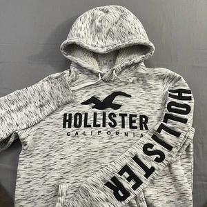 Sudadera con Capucha Hollister Para Hombre Grande Gris Pullover Surf Preppy Y2K Sherpa Forrada Capucha - Imagen 1 de 11