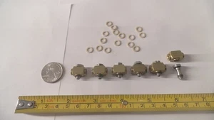 Qty 6 pcs Clippard Brass universal T fittings, 10-32 ports, 15002-6 - Picture 1 of 1
