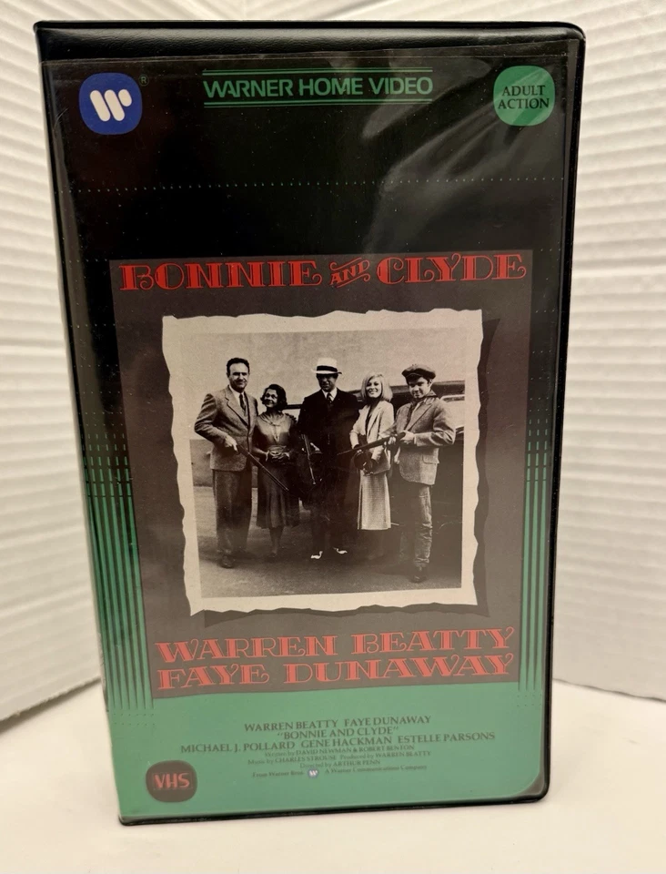 Bonnie And Clyde 1983 Warner VHS Clamshell Beatty Dunaway Hackman TESTED WORKS Foto 1 de 4