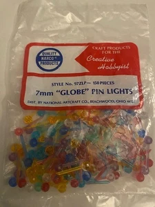 150 LARGE PIN LIGHTS BULBS Vintage Ceramic Christmas Tree 7 MM Pegs 9 COLORS - Picture 1 of 1