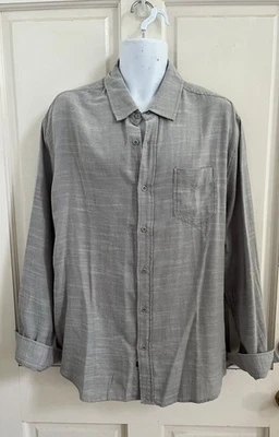 RAILS NEW! Men's Grey WYATT Long Sleeve Buttoned 100% Cotton Shirt in SEAL Sz XL - Image 1 of 4