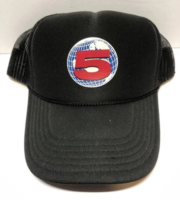 Channel 5 Hat Cap Black Otto Rope Trucker Adjustable Snap All Gas No Brakes News — 第 1/4 张图片