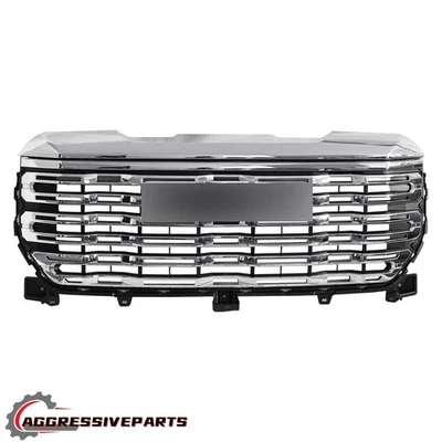For 2022-2025 GMC Sierra 1500 Denali Front Upper Grille W/ Camera Hole Chrome - Image 1 of 4