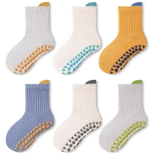 3 Pairs Korean Style Trampoline Socks Soft Cotton Baby Toddler Long Tube Unisex - Picture 1 of 19