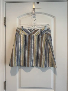 Patagonia Women's Netty Skirt Striped Blue Size 2 - Picture 1 of 4