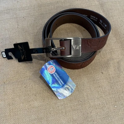 Cinturón Virginia Tech Hombres Talla 44 NCAA Universidad Repujado VT Hokies Cuero Marrón NUEVO Foto 1 de 4