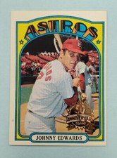 2021 Topps Heritage 1972 Johnny Edwards 50th Anniversary Stamped Buyback Card