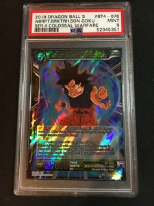 Dragon Ball Super Colossal Warfare R #BT4-76 Abrupt Breakthrough Son Goku PSA 9 - Bild 1 von 4