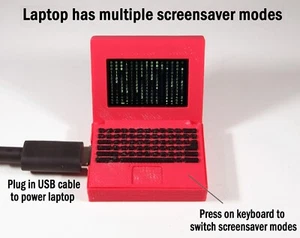 RC Zubehör Laptop im Maßstab 1:10 mit echtem Bildschirmschoner Display - 1,25 Zoll, 5 Volt. - Bild 1 von 8