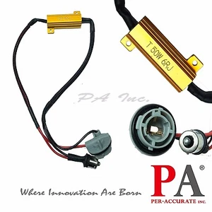 2x 7440 T20 LED Lights Load Resistor Adapter Fix Hyper Flashing Rapid Blinking - Picture 1 of 7